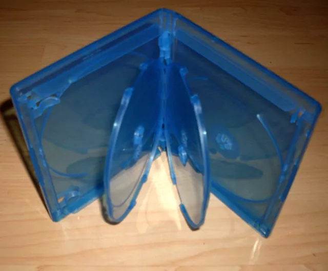 Blu Ray Hülle Fünffach 5fach 5-fach blau Blu-Rays Rückenbreite 15 mm 1,5 cm Neu