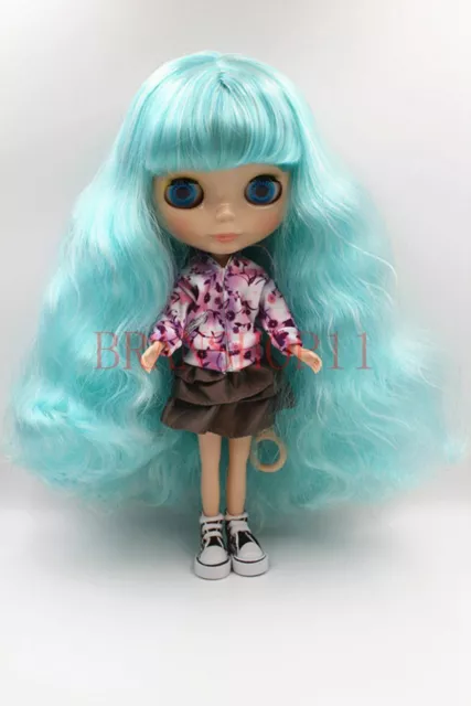 New 12" Neo Blythe Doll from factory RBL doll Blue bang Long mixed curly hair #4
