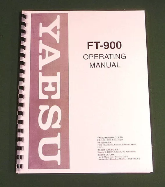 Yaesu FT-900 Instruction Manual -  Premium Card Stock Covers & 32 LB Paper!