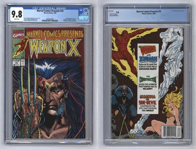 Marvel Comics Presents #74 Newsstand Variant 1st Logan as Experiment X CGC 9.8