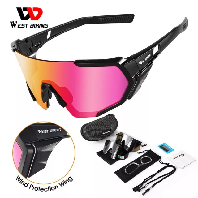 WEST BIKING Polarized Cycling Glasses UV400 Sunglasses Sports Eyewear Goggles