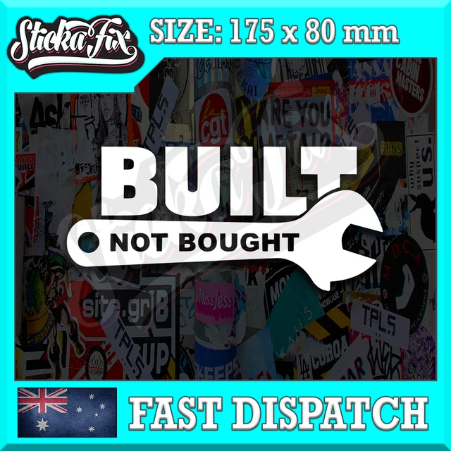 “Built Not Bought” License Plate Frame – Matte Black – Funny JDM 4x4 Stance – USA Made