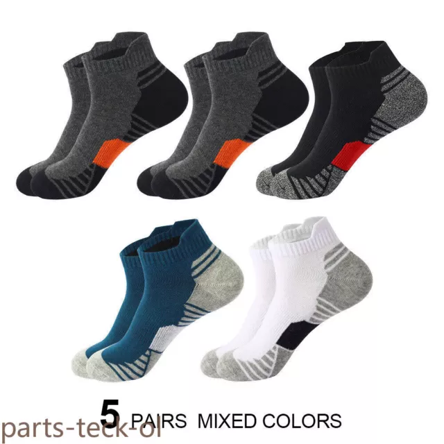 Mens Ankle Quarter Athletic Casual Sport Solid Work Cotton Low Cut Socks 4 Pairs