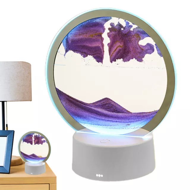 3D LED Moving Sand Art Picture Lamp Usb Touch Switch Sandscapes Light Home Decor