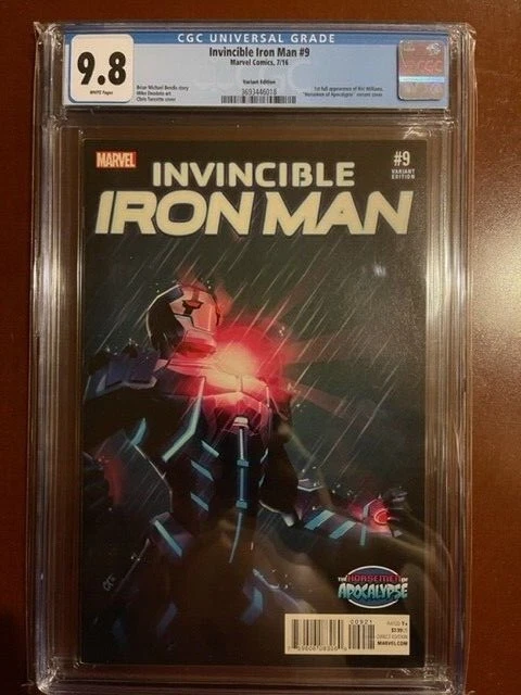 Invincible Iron Man #9 Marvel 2016 1st Riri Williams Apocalypse Variant CGC 9.8!