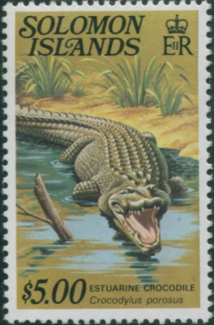 Solomon Islands 1979 SG403A $5 Estuarine Crocodile MNH