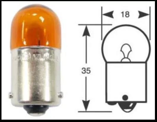 Ampoule Clignotant Orange 12V-21W BA15S RING pour Moto-Quad-Scooter