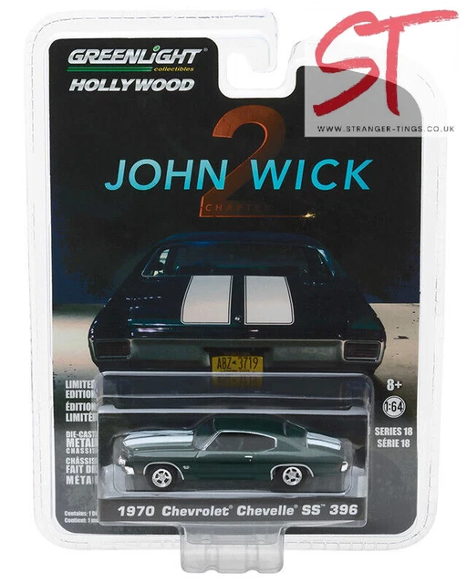 Modellauto Chevrolet Chevelle SS 396 1970 John Wick grün metallic Modellauto 1:43 Greenlight