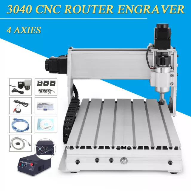 4 Assi 3040 Router CNC Macchina per Incisioni USB 3D Fresatrice Macchina