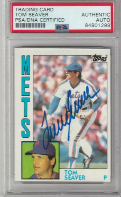 Tom Seaver 1984 Topps Signed Auto PSA Authentic NY Mets
