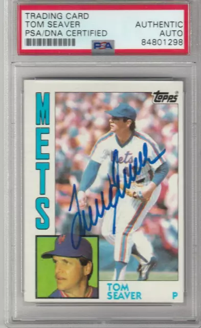Tom Seaver 1984 Topps Signed Auto PSA Authentic NY Mets Tom Seaver 1984 Topps Signed Auto PSA Authentic NY Mets