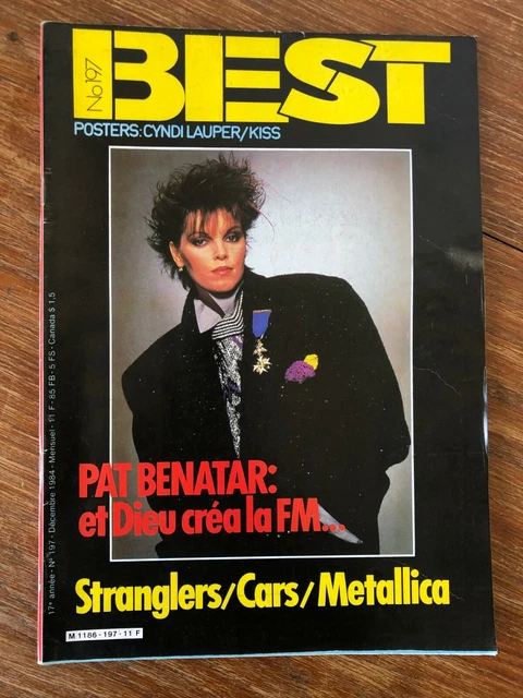 Revue BEST Nr 197 (Dec. 1984) Pat Benatar + Poster KISS Simmons / CYNDI LAUPER