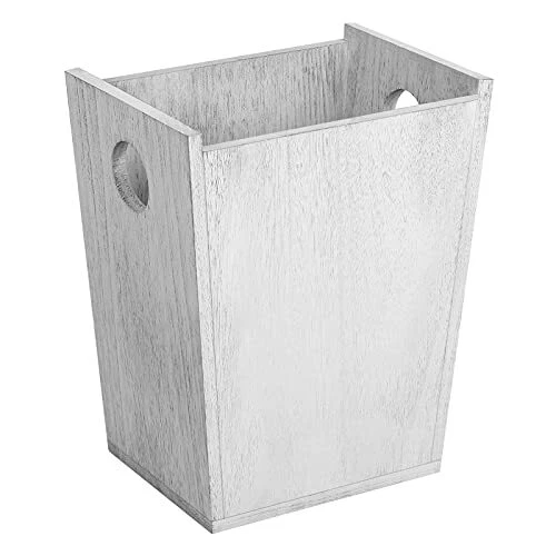 LIANTRAL Trash Can Wastebasket 2 Gallon Wooden Small Rustic Trash Can Garbage...