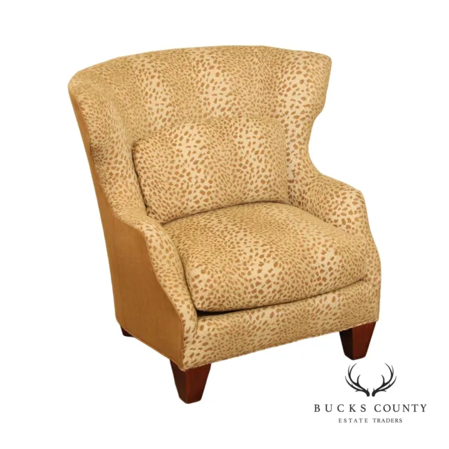 Hickory White Leopard Print Upholstered Club Chair