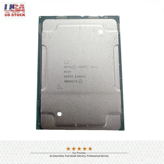 Intel SR3TR Xeon Gold 6144 3.5 Ghz 8-Core 24.75MB L3 Cache Processor CPU Intel SR3TR Xeon Gold 6144 3.5 Ghz 8-Core 24.75MB L3 Cache Processor CPU