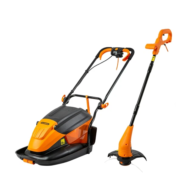 Mcgregor 33cm corded rotary lawnmower 1200w and trimmer online 250w