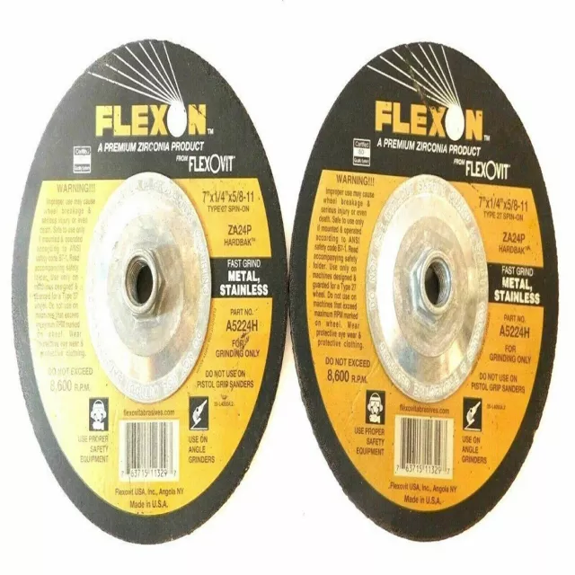 Flexovit A5224H 7" Depressed Center Wheels (Pack of 2)