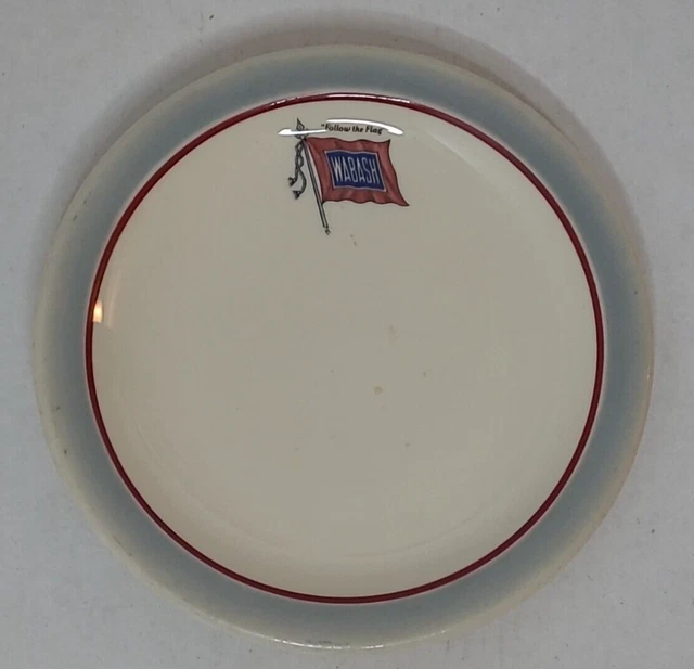 Vintage Syracuse China WABASH Railroad Banner Pattern Bread Plate 5-1/2"