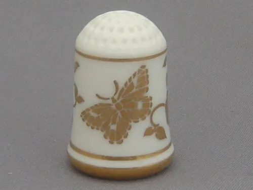 Franklin Thimble - Gilded Swan and Butterfly