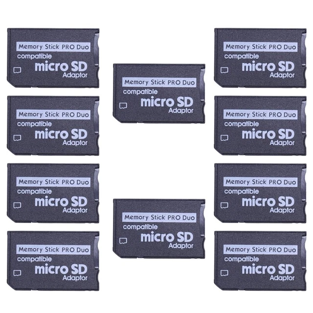 10X recordatorio Pro Duo TF para adaptador lector de tarjetas SDHC para & Series N1W7