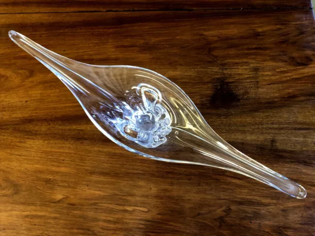 Grande Vaso Scultura Vetro Murano Trasparente Bowl Dish Splash Glass Mid-Century 2