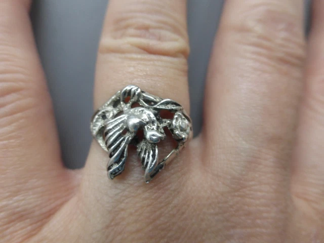 Bague Argent 925 - Taille 55 - Poids 3,02g - Occasion Avec Poinçons