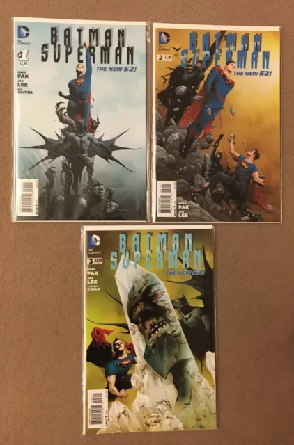 Batman Superman The New 52! Issues 1 2 & 3 DC Comics