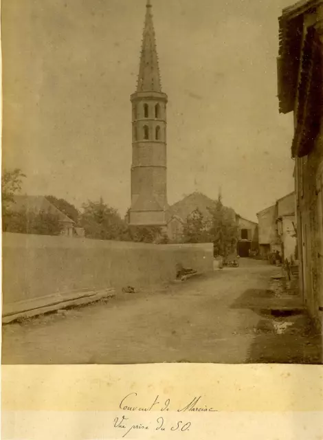 France, Couvent de Marciac (Gers) Photo Vintage Print,vue depuis le Sud-Ouest