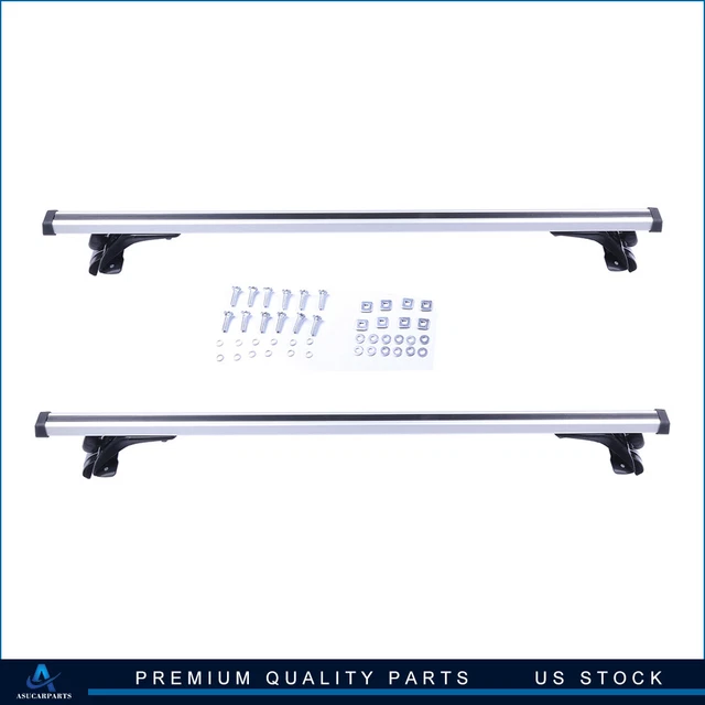 48" Universal Roof Rack Cross Bar Luggage Carrier Aluminum w/ 3 Kinds Clamp