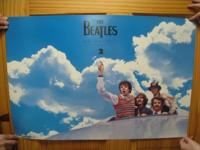 The Beatles Poster Antologia 2 Fascia Colpo IN Blu Cielo Nuvole Paul Mccartney