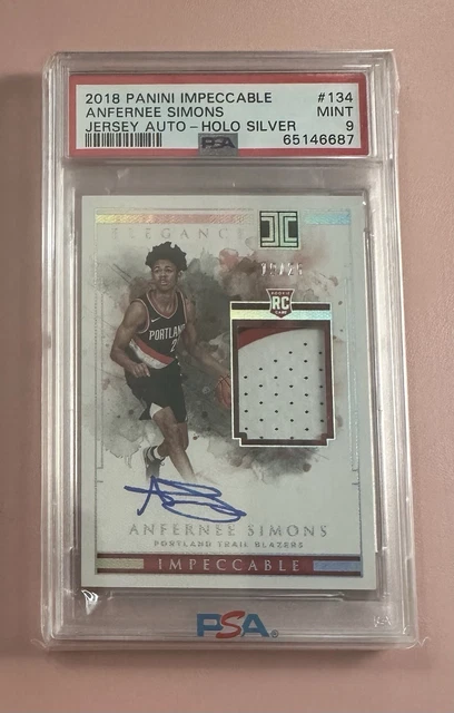 Anfernee Simons RC relic auto ANFERNEE SIMONS 2018 Panini Prizm
