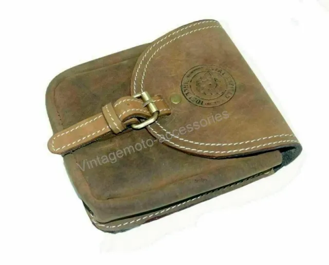 New Rusty Brownpure Leather Magnetic Tool Bag Tank Pouch For Indian Chief