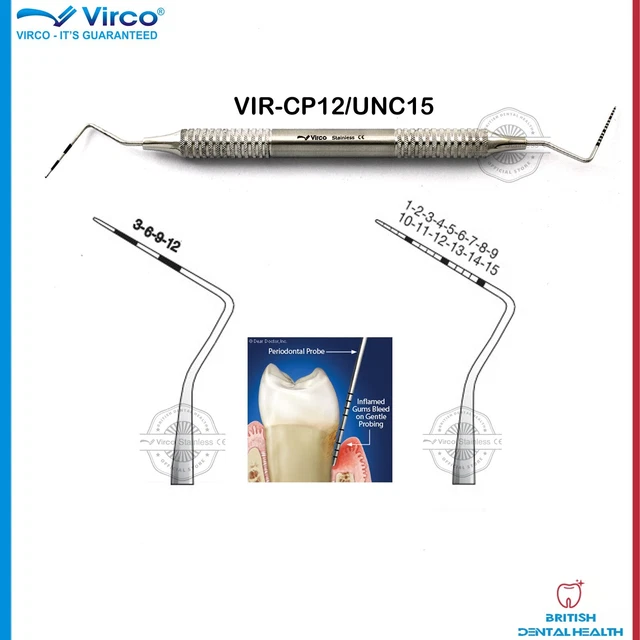 PERIODONTALPROBESUNC15BPEPROBEMARKINGCOLORCODEDEXAMINATION