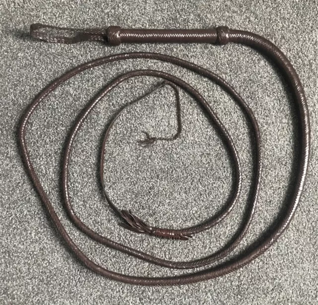 Bull Whip Genuine Leather 12 feet Long,12 Plait, Hand Crafted Heavy Fine Quality