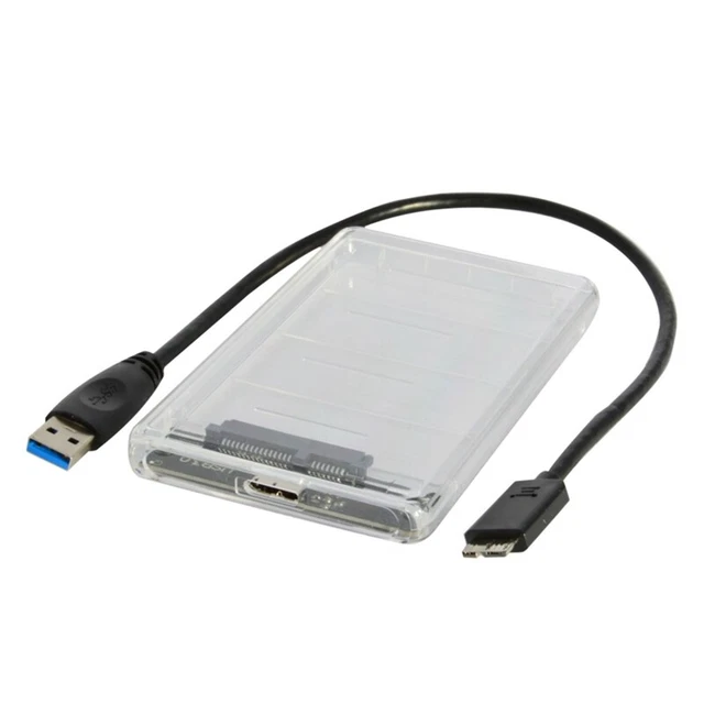 High-Speed 2TB USB 3.0 to 2.5 Inch External Hard Drive SSD D Transparent EnE5