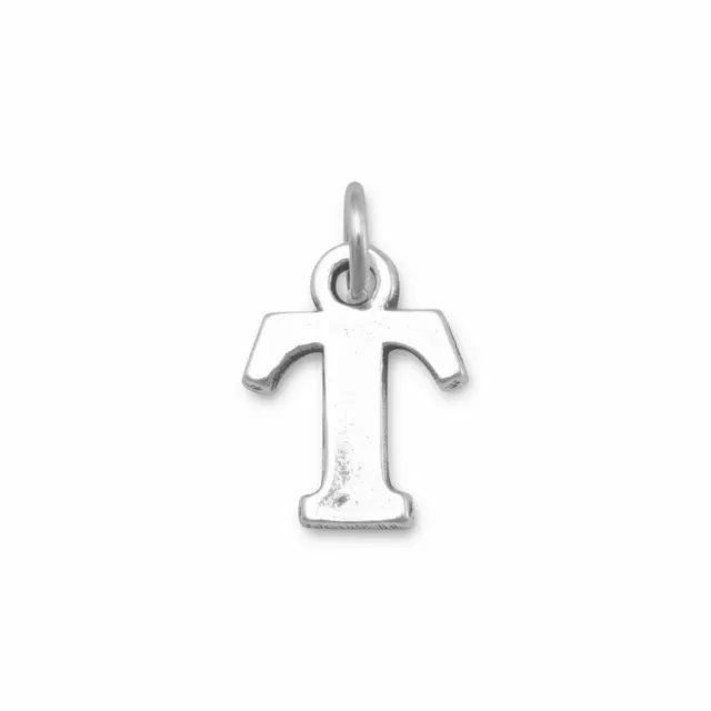 12.5x11mm Griego Letra Del Alfabeto Charm - Tau .925 Plata de Ley