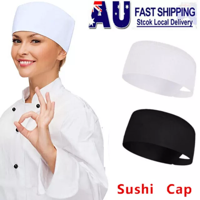 Kitchen Cooking Chef Hat Adjustable Food Service Mesh Top Beanie Cap Breathable