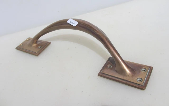 Vintage Brass Door Handle Shop Pull Pub Old Cinema Antique Art Deco Bowed 12"