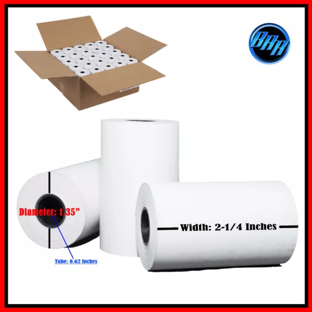 Vx520 2 1/4 X 50 Thermal Paper 50 Rolls Verifone  2 1/4" X 50' Bpa Free Thermal