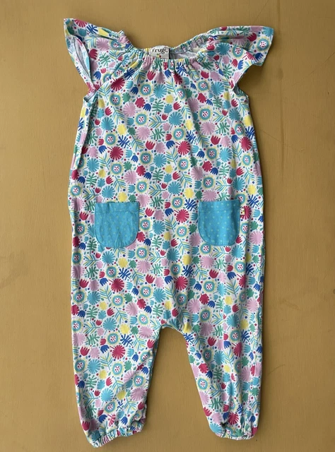Baby Girls Frugi Organic Cotton Jumpsuit Playsuit Romper 12-18 Months RRP £29