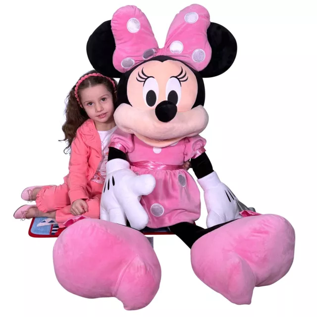 Gigante Minnie Mouse 120cm Peluche Disney Originale Ragazza Bambina