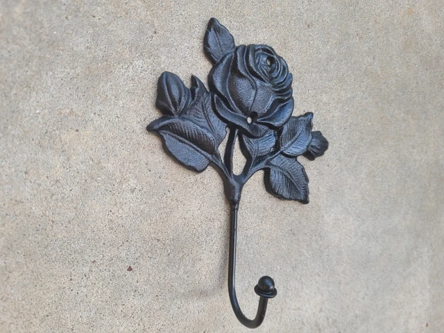 Rose Wall Hook, PICK YOUR COLOR, Handmade, Original design. Hanger, Victorian