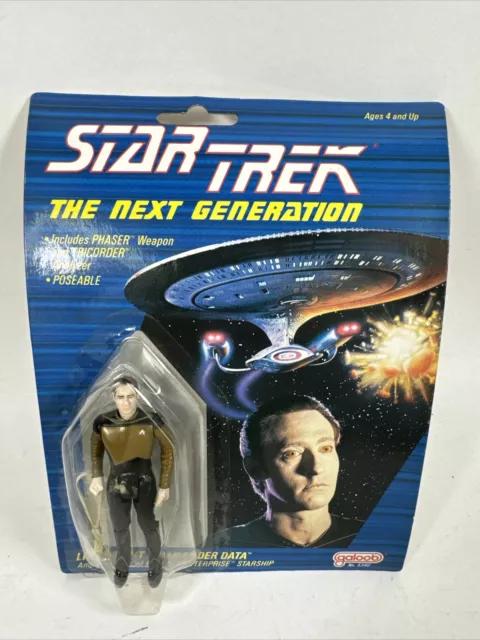 Star Trek The Next Generation Lt Commander Daten • Dark Face mit Flecken • Galoob