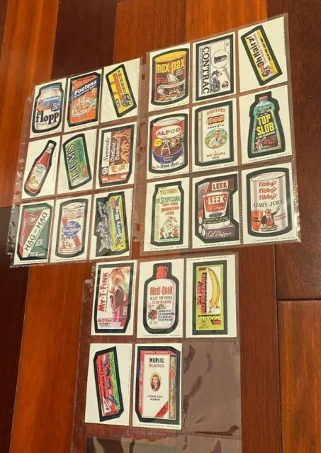 Vintage 1974 Topps Wacky Packages 7th Series Tan back Lot of 23/33 stickers