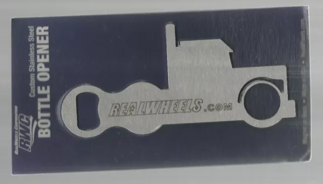 Realwheels Custom Stasinless Steel Bottle Opener 6 1/2'' Long Magnet On Back