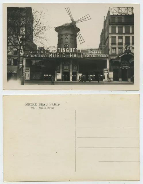 65880 - Paris - Moulin Rouge - real photo - old postcard