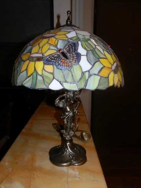 Lampe Abat-Jour Applique en Laiton Style Liberty Avec Céramique Blanc