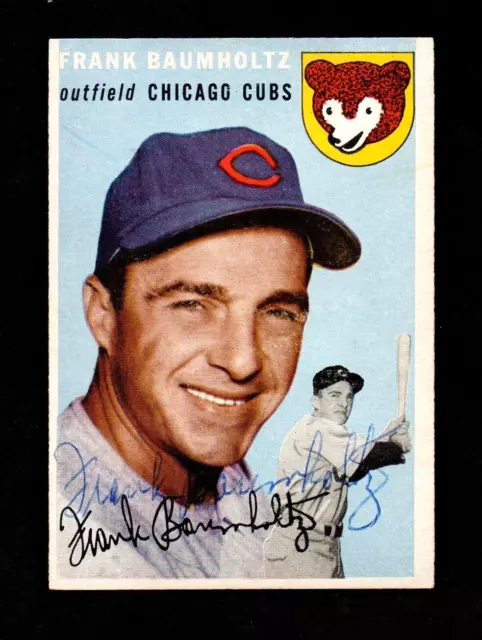 1954 Topps #60 Frank Baumholtz Chicago Cubs Autograph