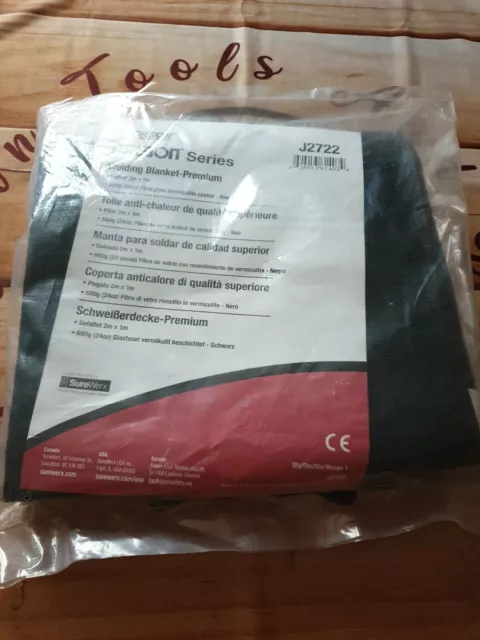 Jackson Wilson series Welding Blanket Premium 2x1m fiberglass coated BLACK a1