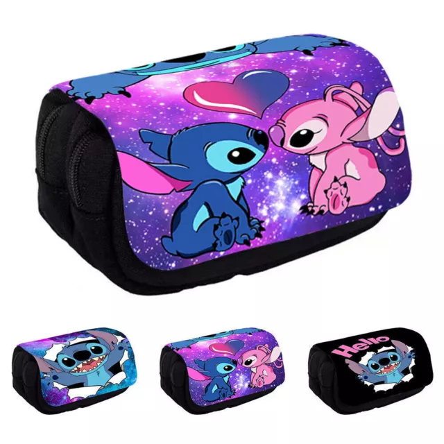 Kinder Lilo und Stitch Mäppchen Federtasche Jungen Mädchen Schule Federmäppchen*